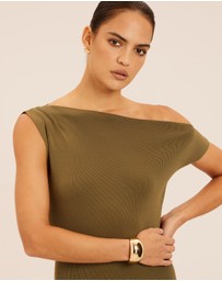AERE - Lyra Draped Knit Dress