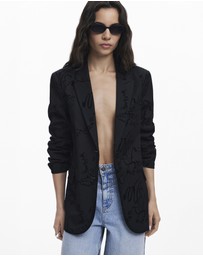 Desigual - Lettering blazer