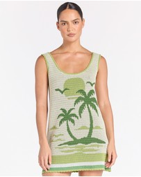 Poolside Paradiso - Palm Beach U Crochet Knit Dress - Palm