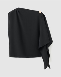 M.N.G - Blouse With Asymmetrical Neckline