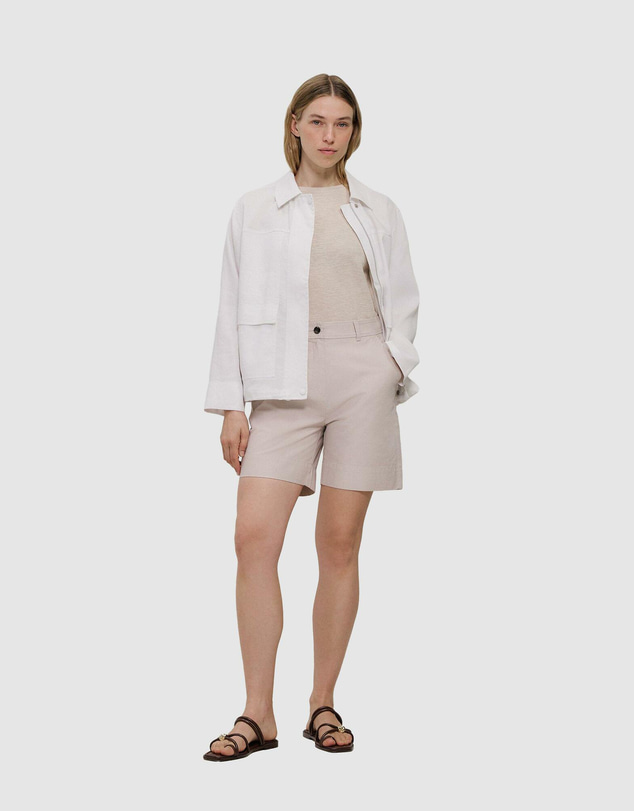 Trenery - Yarn Dyed Stretch Cotton Tailored Short
