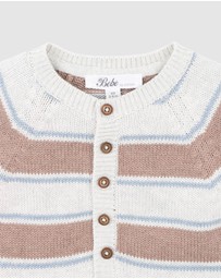 Bebe by Minihaha - Alvin Stripe Organic Knitted Rompers - Babies