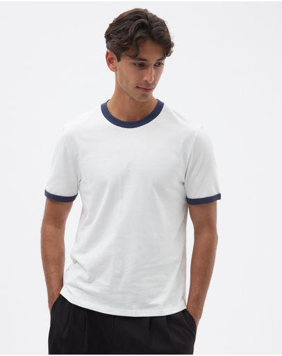 White & Navy Contrast