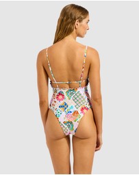 Seafolly - Beach Boheme V Neck One Piece Swimsuit