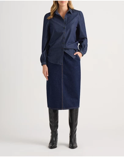 David Lawrence - Ellena Chambray Blouse
