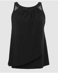 Miraclesuit Swimwear  - Illusionists Ursula High Neck Underwired Plus Size Tankini Top