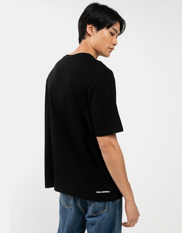 Karl Lagerfeld - Linen Blend Logo T-Shirt