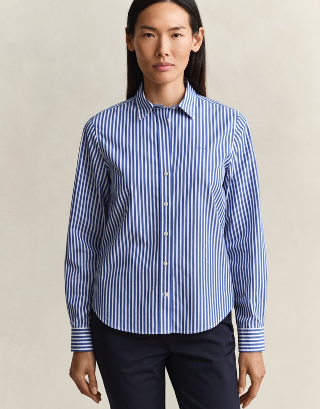Gant - Regular Fit Striped Poplin Shirt