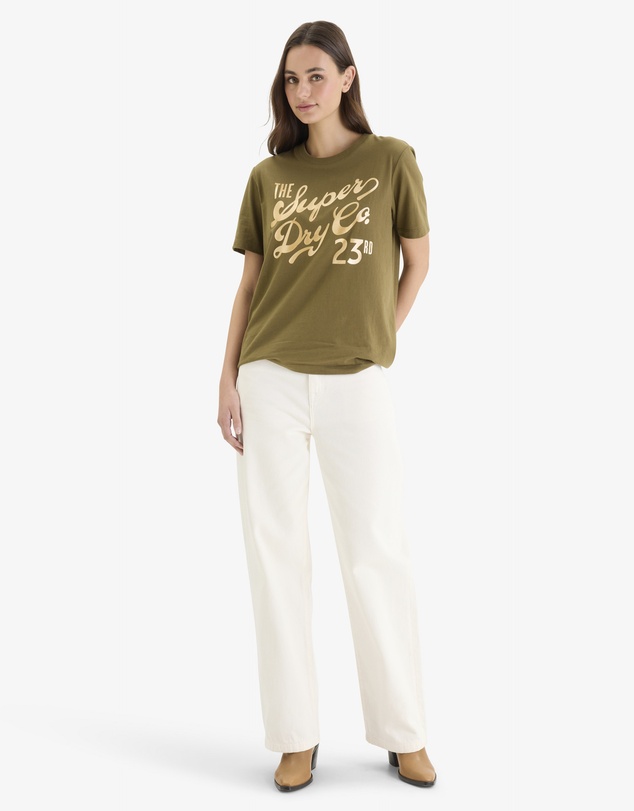 Superdry - Luxe Metallic Logo Relaxed Tee