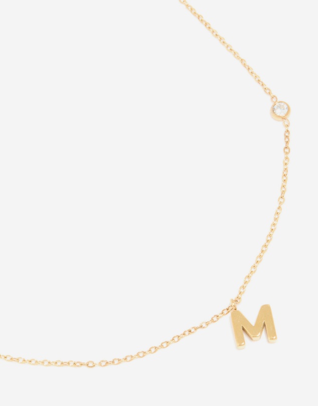 Lovisa - Waterproof Gold Plated Stainless Steel Letter M Dainty Pendant Necklace