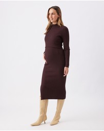 Ripe Maternity - Nella Rib Nursing Knit Dress