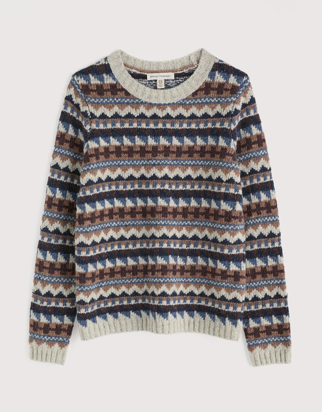 Seasalt - Seasalt Cornwall Brown Dawson Pick Fair Isle Jumper