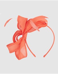 Max Alexander - Organza Orange Racing Fascinator