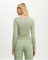 Cotton On Body Active - Ultra Soft Square Neck Long Sleeve
