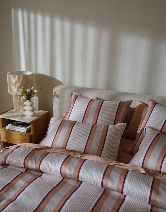 Linen House - Nara Bamboo Cotton 400TC Stripe Quilt Cover Set