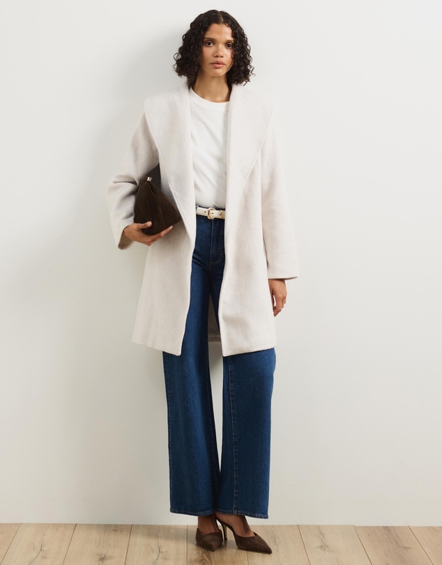 Atmos&Here - Dune Wool Blend Shawl Collar Coat