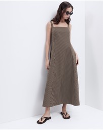UNISON - Stripe Balconette Midi Dress