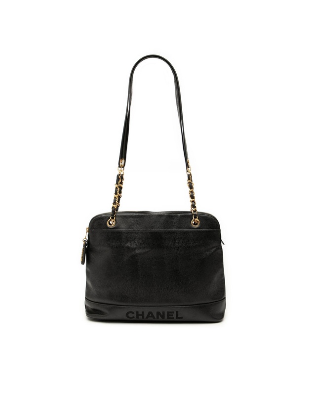 Pre-Loved by Azura Reborn - Pre-Loved Caviar Logo Chain Shoulder Bag