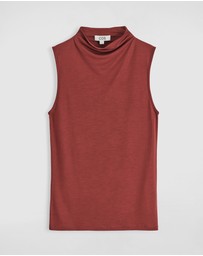 COS - Draped Turtleneck Tank Top