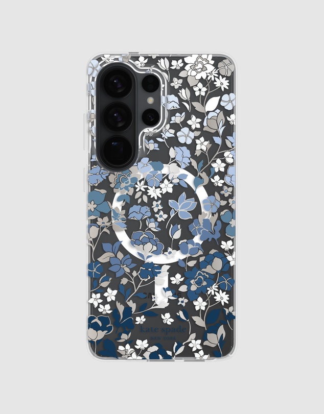 Kate Spade - Kate Spade Flowerbed Blue Case w/ Magnet for Galaxy S26 Ultra