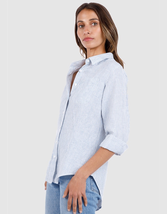 CAMIXA - Rina Striped Linen Shirt