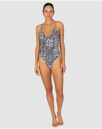 Baku Swimwear - Havana Deep V Neck One Piece Swimsuit