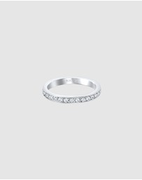 Elli Jewelry - Ring 925 Sterling Silver Band Crystals