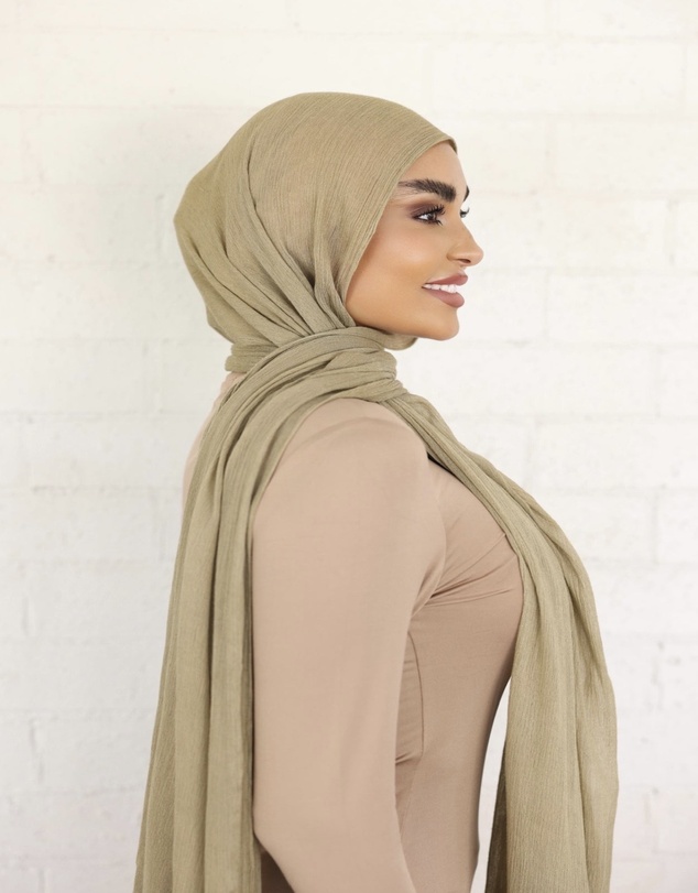 Mod Squad - Luxe Rayon Hijab Frayed Edge - PISTACHIO 48