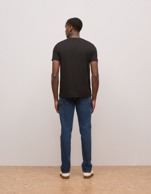 Trenery - Cotton Jersey Crew T-shirt in Black
