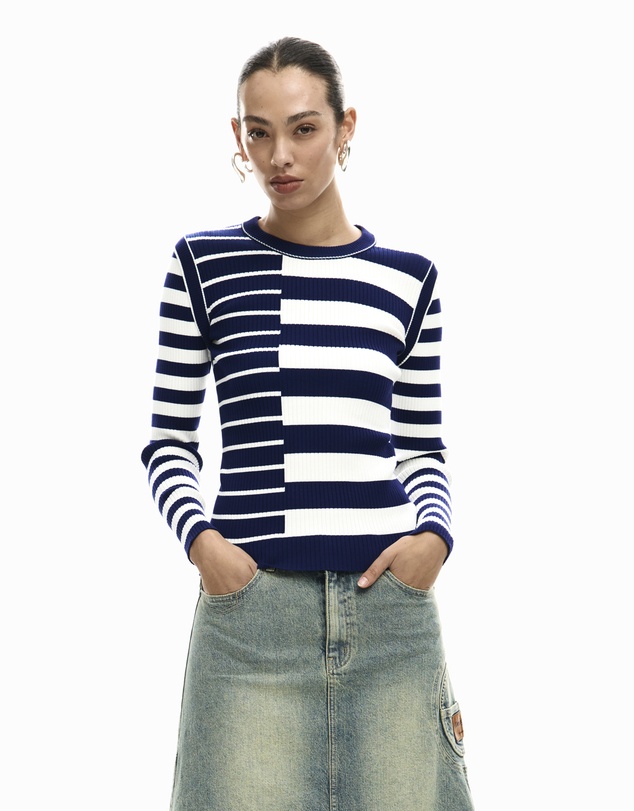 Desigual - Ribbed striped sweater
