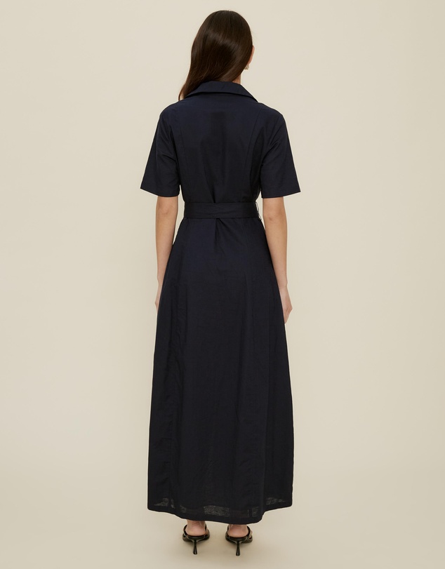 The Fated - Claudia Linen Blend Midi Dress