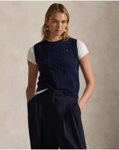 Polo Ralph Lauren - Cable-Knit Wool-Cashmere Sweater Vest