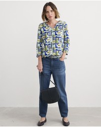 Seasalt - Seasalt Cornwall Green 3/4 Kellow Top