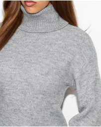 Dazie - Cozy Oversized Knit Mini Dress