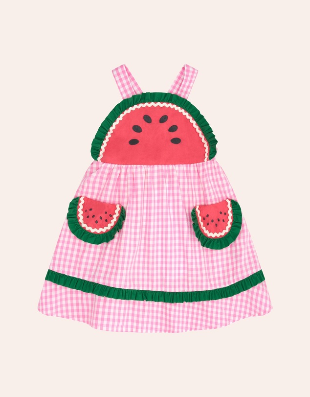 Huxbaby - One-In-A-Melon Check Dress - Babies-Teens