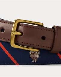 Polo Ralph Lauren - Polo Bear Leather-Trim Belt