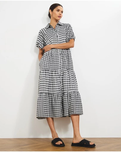 Atmos&Here - Emberly Collared Midi Dress
