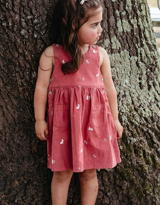 Purebaby - Bunny Embroidered Pinnie -Kids-Babies