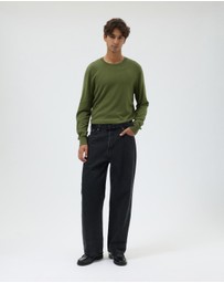 AERE - Lightweight Organic Cotton Crew Neck Knit Jumper