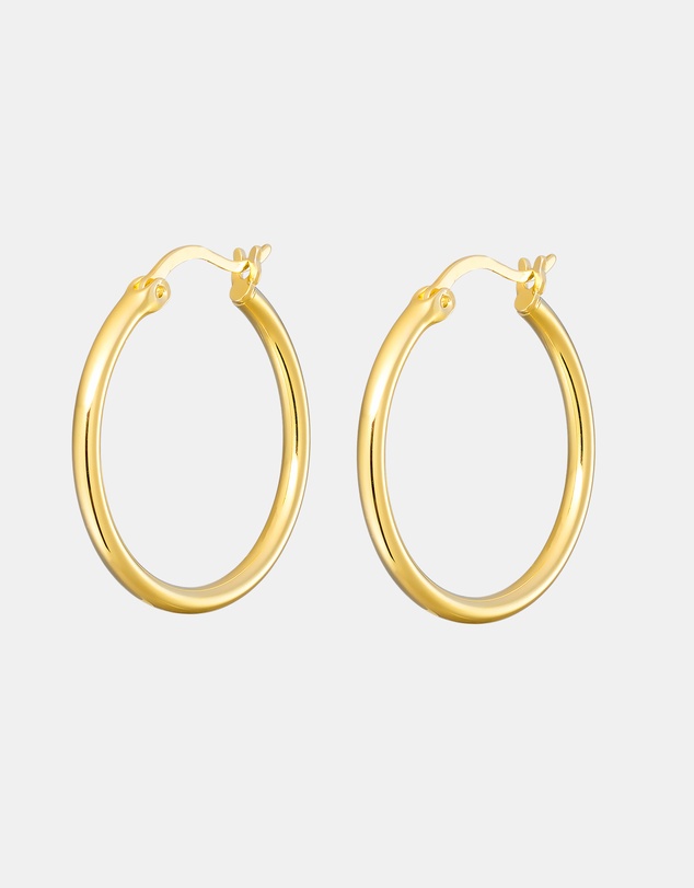 Zoe Olivia - 14K Gold Vermeil 25mm Hoop Earrings