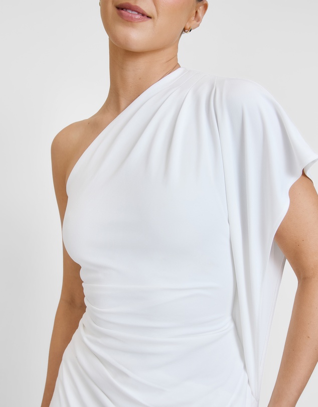 Six Stories - Asymmetric Drape Stretch Occasion Dress