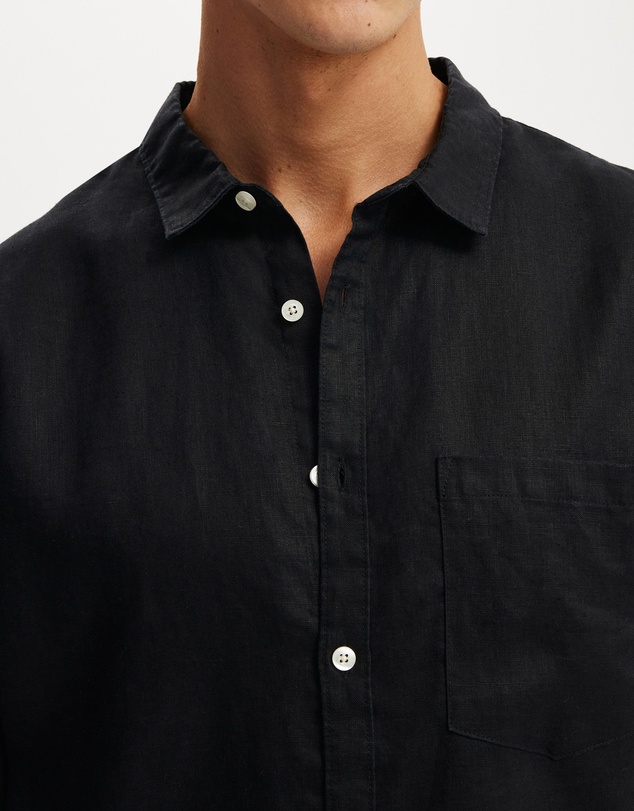 Cotton On - Relaxed Linen Long Sleeve Shirt