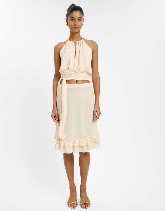With Harper Lu - Frill Midi Skirt