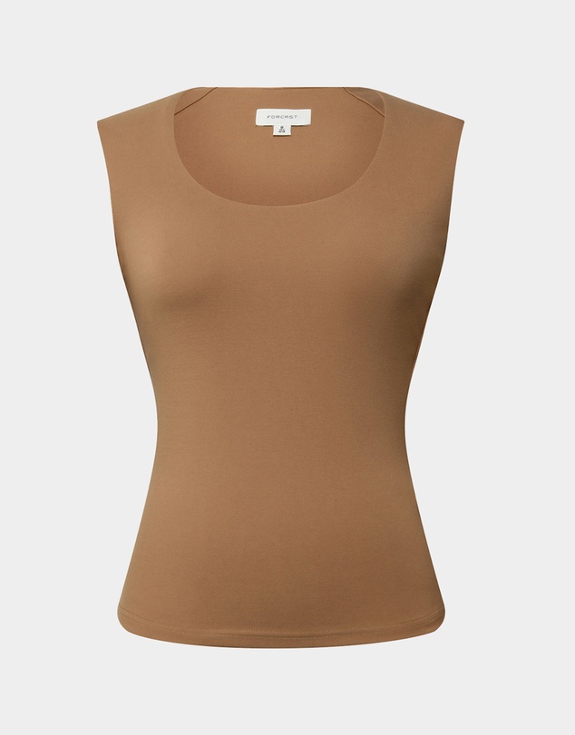 Forcast - Soho Rounded Square Neck Top