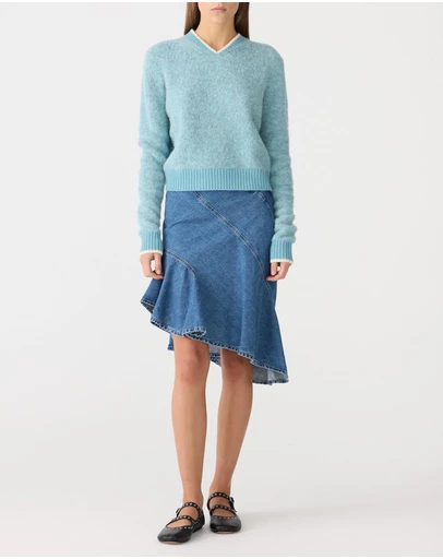 Bassike - Wool Alpaca Contrast Knit Jumper