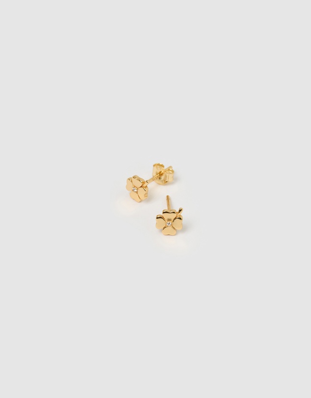 Arms Of Eve - Four Leaf Clover Gold Studs