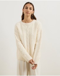 Atmos&Here - Drew Oversized Textured Cable Knit Jumper