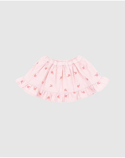 Fox & Finch - Songbird Embroidered Skirt With Inbuilt Shorts - Babies