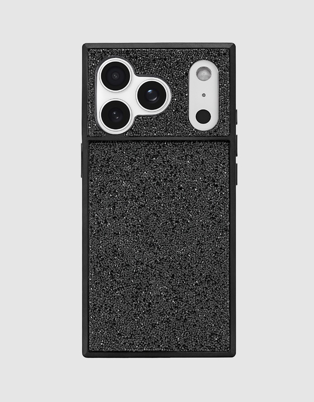 Flaunt - Flaunt Square Elegance Black Crystal MagSafe Case for iPhone 18 Pro / 17 Pro