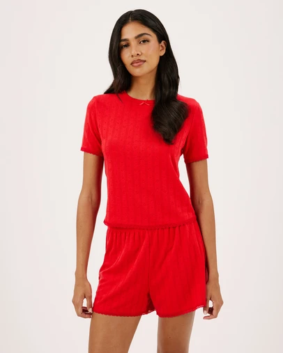 Atmos&Here - Nora Pointelle T-Shirt Shorts Set